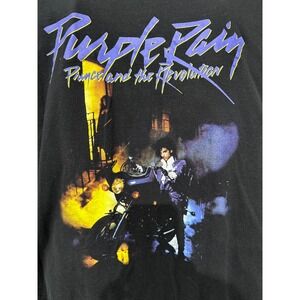 Prince Purple Rain Graphic Tee Shirt The Prince Estate Official Black XL